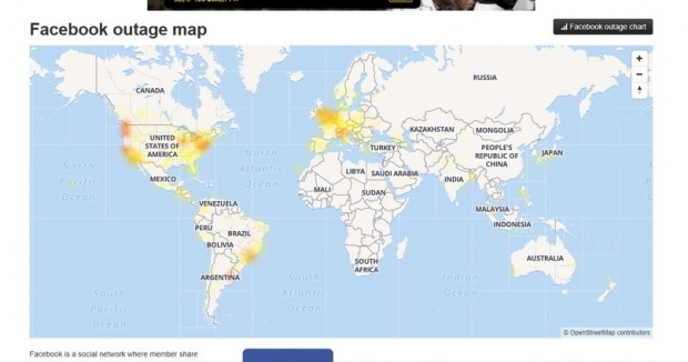 เฟซบุ๊กล่มกลางดึก หลายประเทศใช้งานไม่ได้