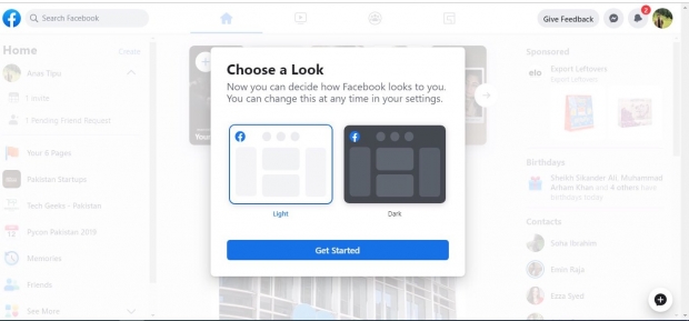 Facebook เปิดให้ผู้ใช้ทดสอบดีไซน์ใหม่พร้อม Dark Mode