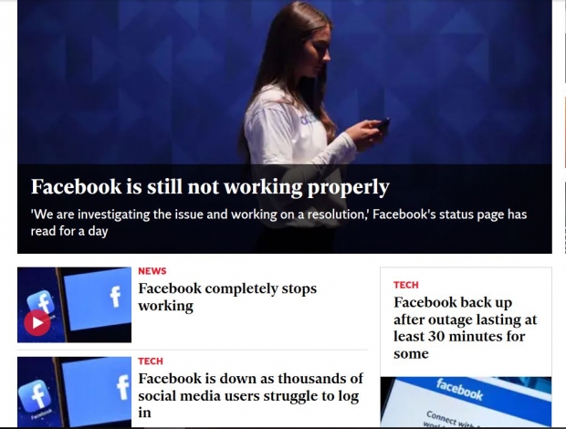 รายงานเฟซบุ๊ก ไอจี เดี้ยงหนัก สะเทือนผู้ใช้และเว็บไซต์ทั่วโลก