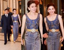 ทรงพระสิริโฉม พระราชินี ในชุดไทยดุสิตสีม่วง ตราตรึงใจทั่วโลก