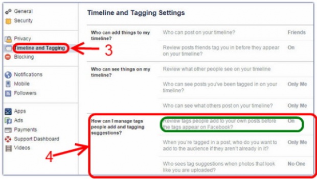 วิธีการควบคุมการ Tag รูปจากเพื่อน หรือ ปิด tag อัตโนมัติ บน facebook